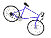 3d animated blue bicycle